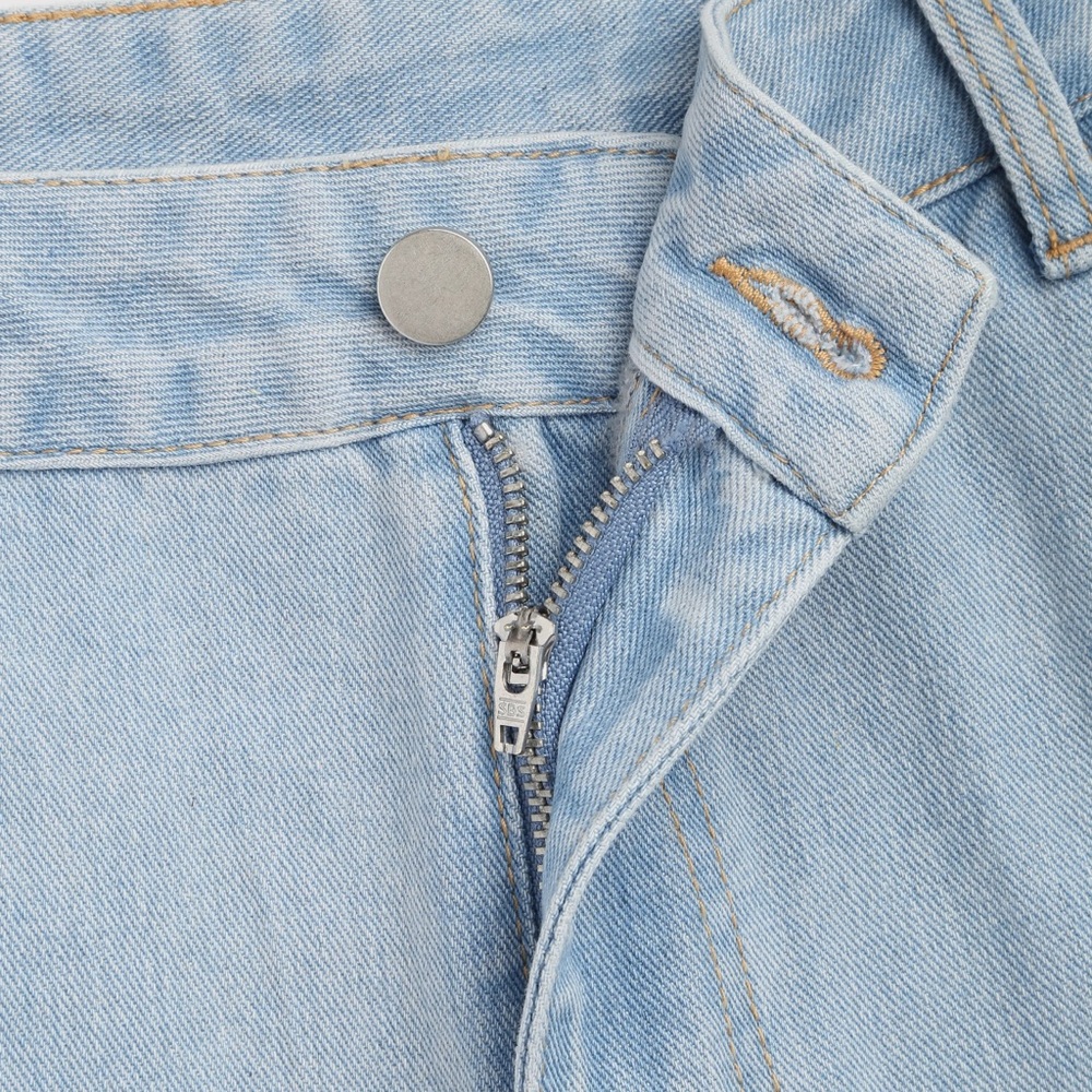 Cider Light Blue Floral Cutout Wide Leg Jeans - Picture 7 of 8